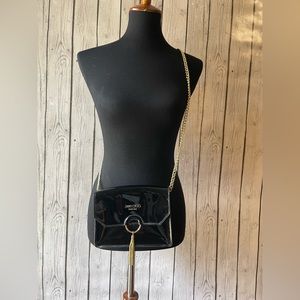 Jimmy CHOO patent leather black crossbody purse